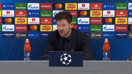 Simeone: "Este partido quedará para la historia de los aficionados del Atlético de Madrid"