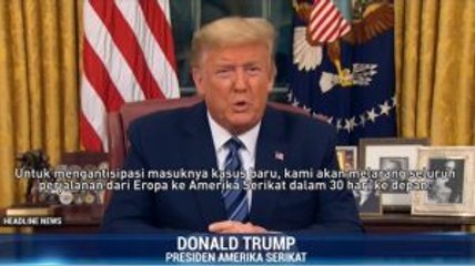 Trump Larang Perjalanan dari Eropa ke AS