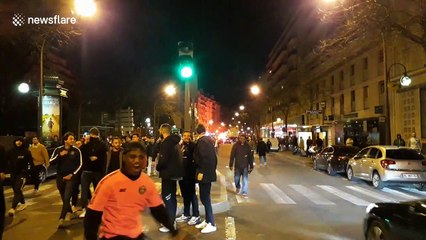 PSG fans celebrate Champions League win despite stadium ban due to coronavirus
