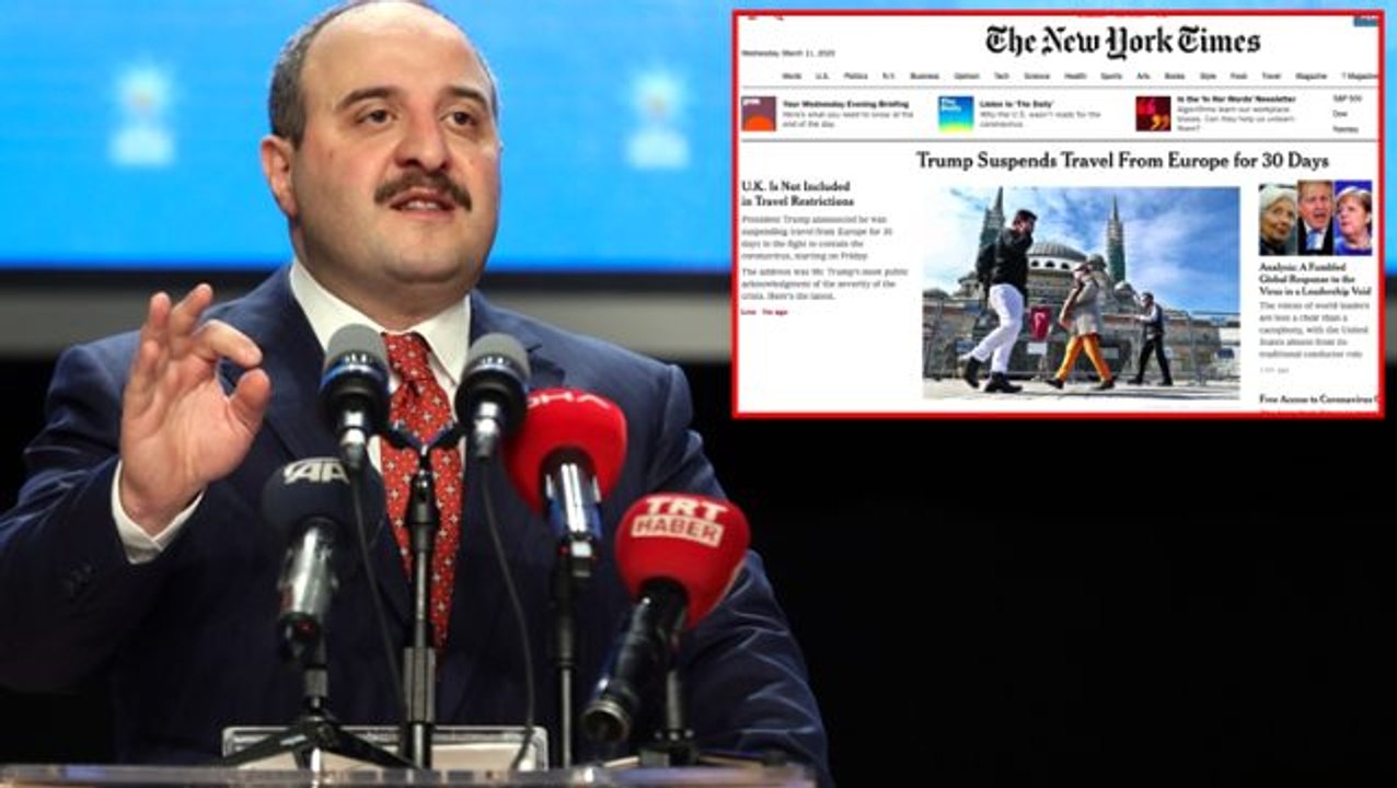 Bakan Varank'tan ABD'nin koronavirüs kararını Türkiye fotoğrafıyla servis eden gazeteye sert tepki