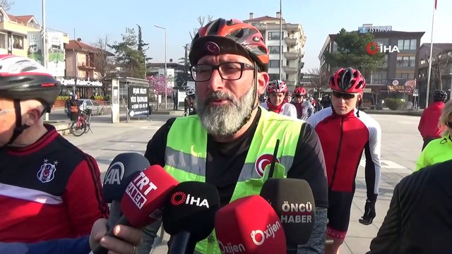 Şehitler için 515 kilometre pedal çevirecekler
