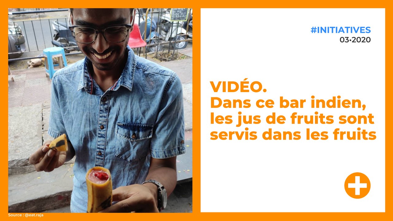 VIDÉO. Dans ce bar indien, les jus de fruits sont servis dans les fruits