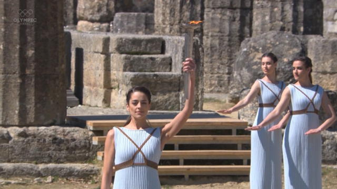 Olympic torch lighting ceremony