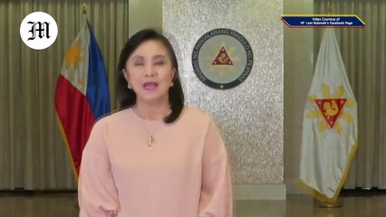 VP Leni Robredo address the public  amid the Covid-19 outbreak