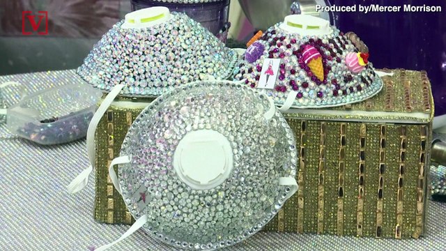 Jordanian Designer Raises Awareness Against Coronavirus by Making Bedazzled Face Masks