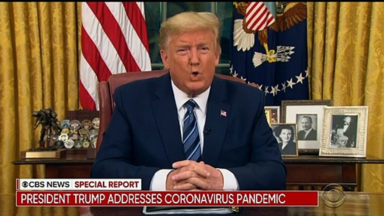Watch live- Trump addresses the country over coronavirus response