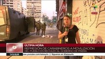 Intensa represión de carabineros contra protestas en Chile