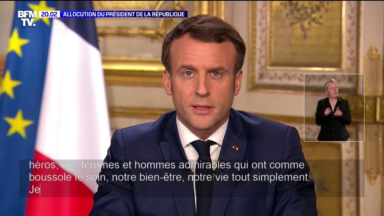 Coronavirus: Emmanuel Macron salue les "héros en blouse blanche"