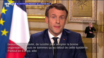 Pour Macron, le coronavirus est "la plus grave crise sanitaire qu'ait connu la France depuis un siècle"