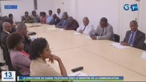 Le directoire de Gabon télévision au cabinet de travail du ministre d’Etat, ministre de la communication