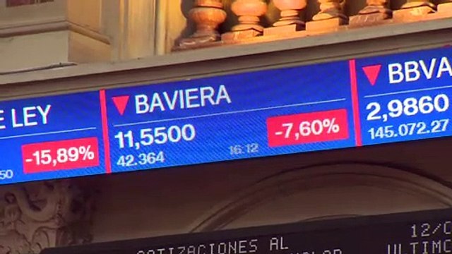 Ibex 35 se hunde más de un 14%, la mayor caída de su historia