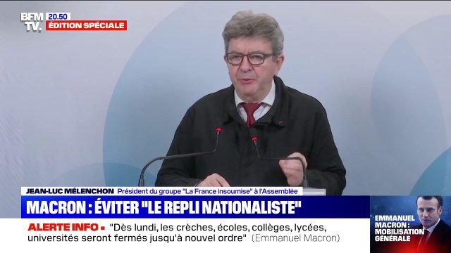 Jean-Luc Mélenchon: Le moment n'est pas celui de la polémique mais de la solidarité
