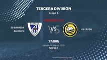 Previa partido entre SD Barreda Balompié y CD Cayón Jornada 29 Tercera División