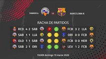 Previa partido entre Sabadell y Barcelona B Jornada 29 Segunda División B