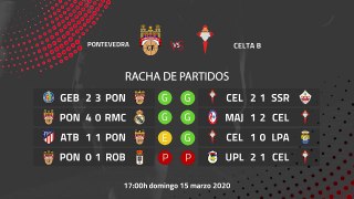 Previa partido entre Pontevedra y Celta B Jornada 29 Segunda División B