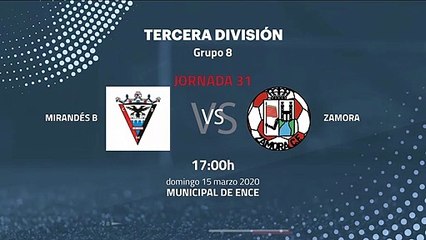 Previa partido entre Mirandés B y Zamora Jornada 31 Tercera División