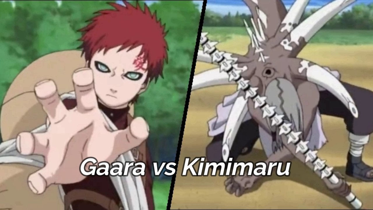 Gaara of the sand vs Kimimaru [English dub]