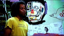 Paul Tschinkel (Christopher Walken) entrevista a Jean-Michel Basquiat (Jeffrey Wright)