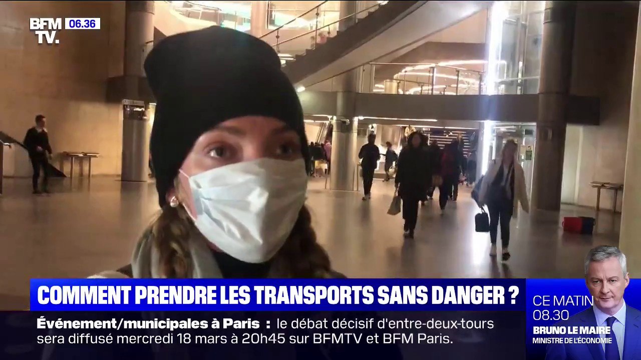 Coronavirus: les techniques des usagers pour se protéger dans les transports