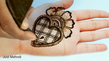 New trick mehndi design for front hands - Beautiful and simple mehndi design 2020 [gpeetl41LB8]