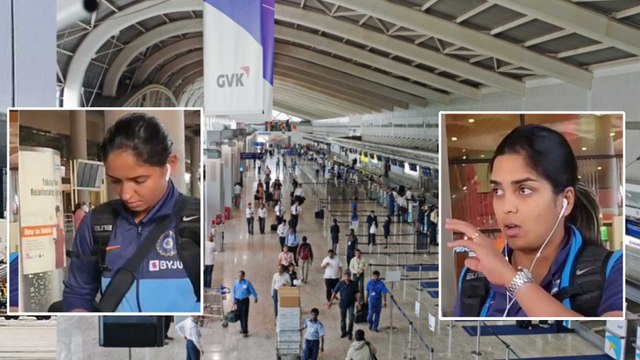 Indian women cricketers return to Mumbai airport without cheering | Women Cricket | India