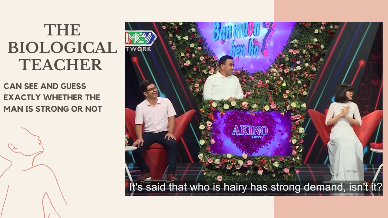 The biological teacher can see and guess exactly whether the man is strong or not