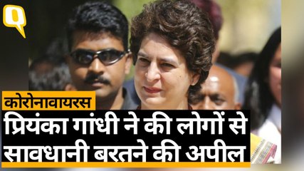 कोरोनावायरस को लेकर  प्रियंका गांधी ने  ट्वीट किया वीडियो, लोगों से की सावधानी बरतने की अपील