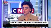 VIRUS - Rachida Dati, candidate LR aux municipales à Paris, juge que maintenir le scrutin, comme annoncé par Emmanuel Macron, était le 