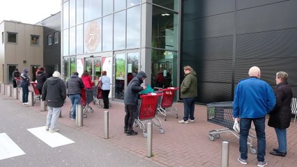 Intermarché à Hannut pris d'assaut à l'heure d'ouverture