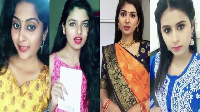 Cute tamil girls on Tik Tok, Musically Romance Funny Love cute videos