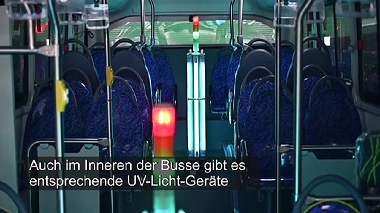 Shanghai desinfiziert Busse mit UVLicht video Dailymotion