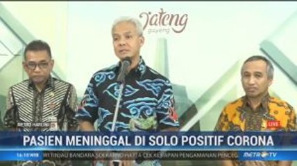 Ganjar Umumkan 1 Pasien di Solo Meninggal Akibat Corona