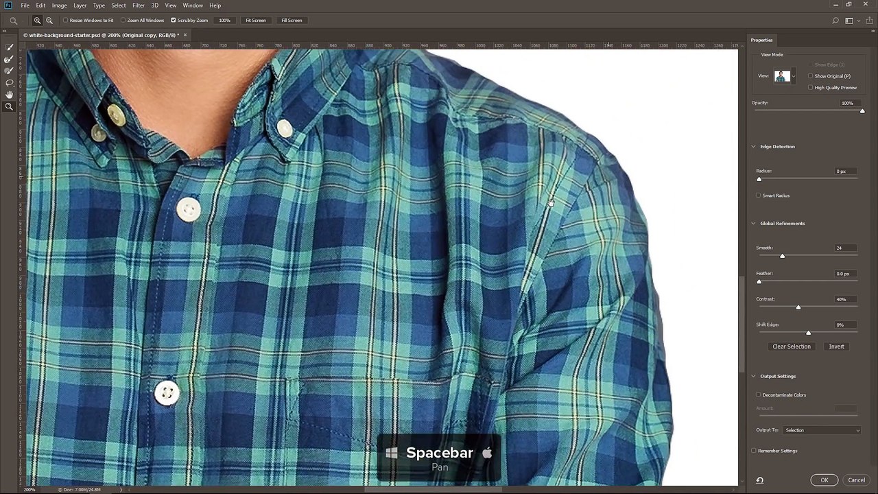 photoshop make a white backround