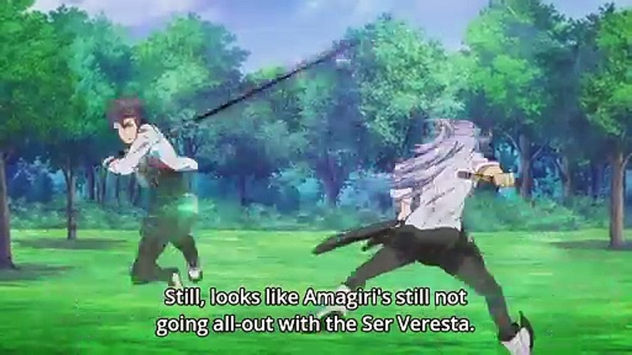 Gakusen Toshi Asterisk - Showing his Lightning Blade Speed