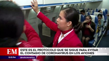 Edición Mediodía: Este es el protocolo que se sigue para evitar contagio de coronavirus en aviones
