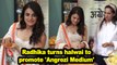 Radhika turns halwai to promote 'Angrezi Medium'