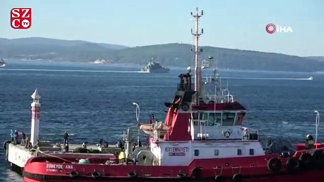 Rus savaş gemisi Çanakkale Boğazı’ndan geçti