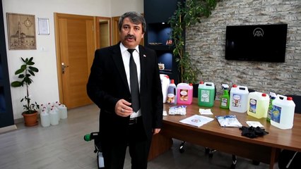 Okullara dezenfekte ürünleri yetiştirmek için gece yarılarına kadar çalışıyorlar - KIRŞEHİR