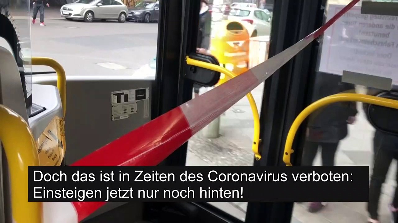 Coronavirus: Kein Vordereinstieg mehr in Berliner Bussen