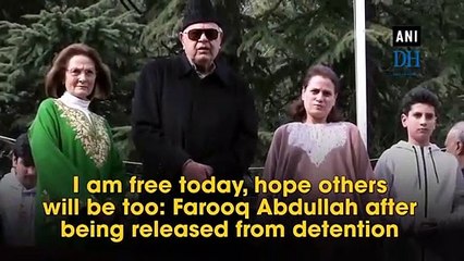 I am free today, hope others will be too: Farooq Abdullah after being released from detention