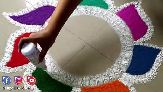 Best Attractive Mirror Rangoli Design For Diwali  Top Easy and Simple Kolam By Sneha J