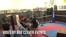 Cancer survivor enters the boxing ring in his wheelchair