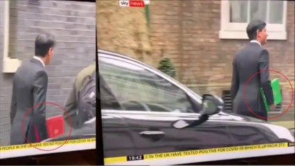 BRITISH CHANCELLOR'S FOLDER CHANGES COLOR LIVE AND INTRIGUES THE INTERNET