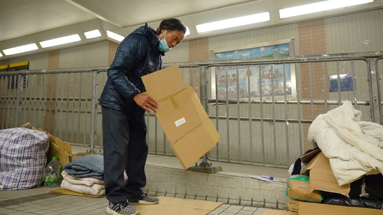 Hongkonger sleeps rough in pedestrian tunnel rather than in his flat even amid Covid-19 epidemic