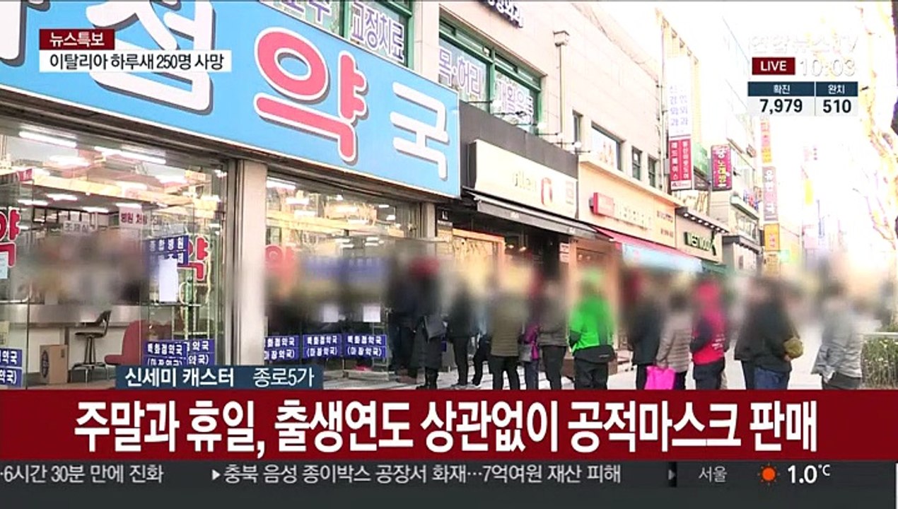 마스크 5부제 첫 주말…약국 찾는 시민들