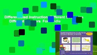 Differentiated Instruction: Different Strategies for Different Learners  For Kindle