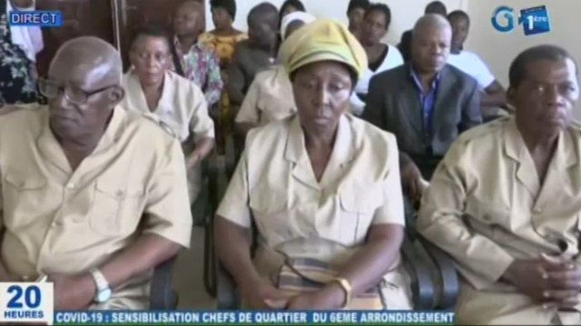 RTG / Rencontre entre le Maire du 6e arrondissement de Libreville et les chefs de quartiers pour sensibiliser la population contre le coronavirus