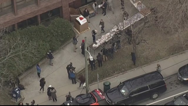 Drive-through coronavirus testing centre opens in New York