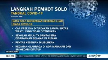 Solo KLB Covid-19, Sejumlah Aktivitas Publik Ditiadakan