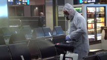 Sabiha Gökçen Havalimanı korona virüse karşı dezenfekte edildi